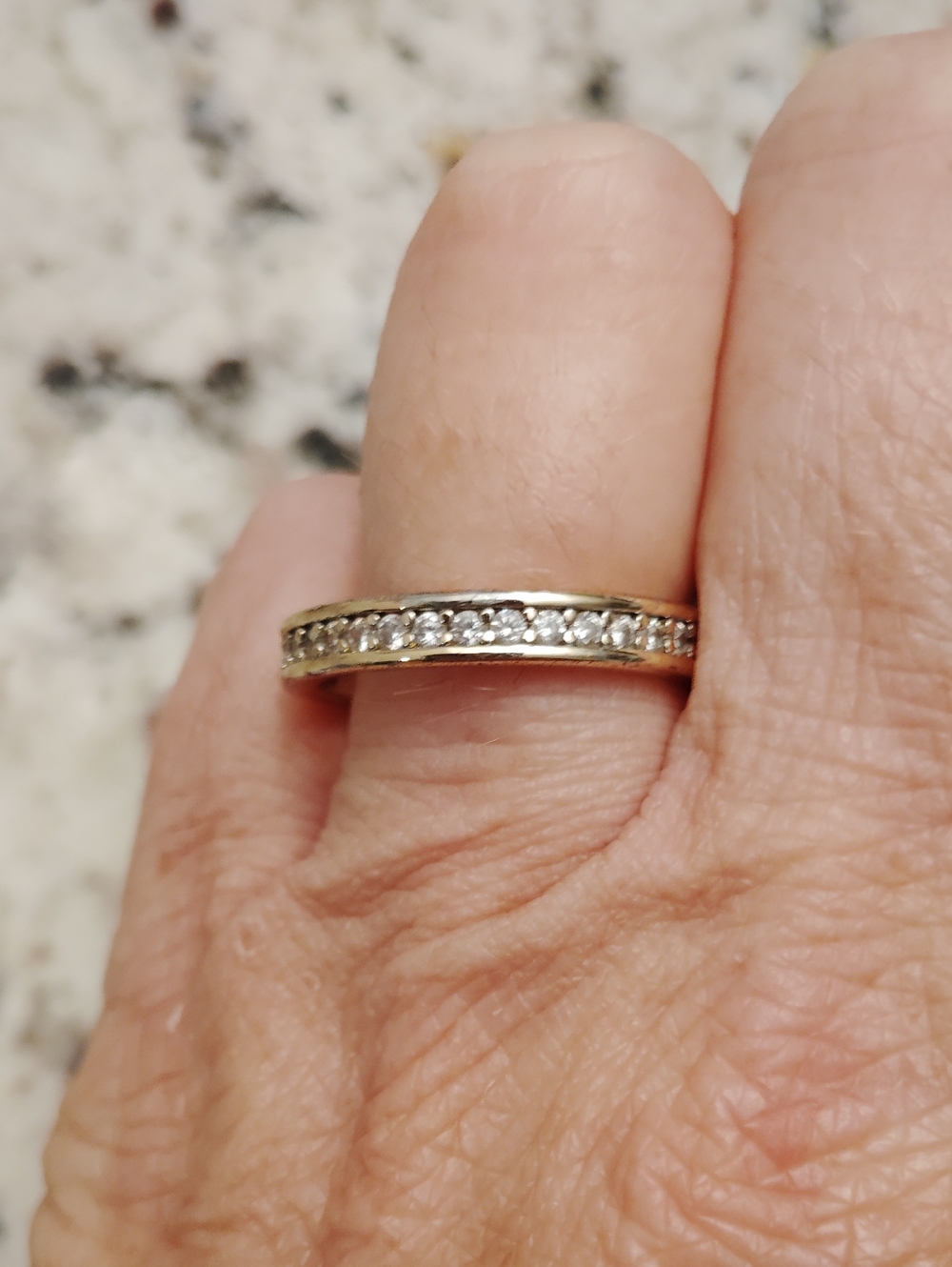 Promise Ring Pave Style Gold/